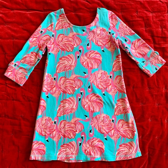 Lilly Pulitzer flamingo Girls Dress L 8/10 - Picture 6 of 6